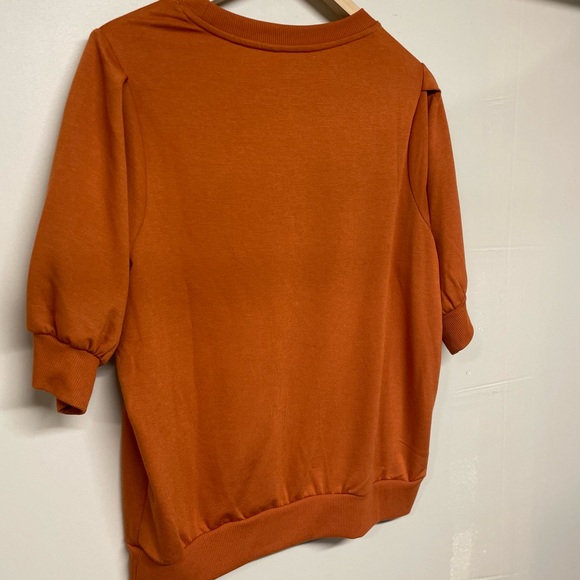 Burnt Orange sweater blouse - Picture 4 of 4